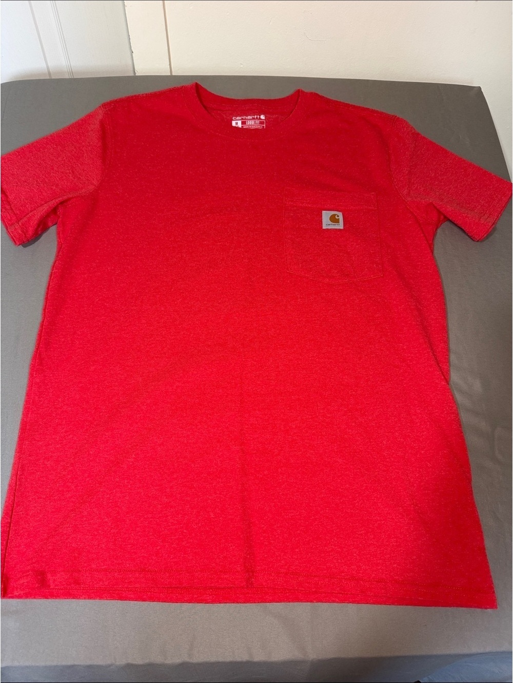 Carhartt Loose Fit Orange / Red T-Shirt Medium